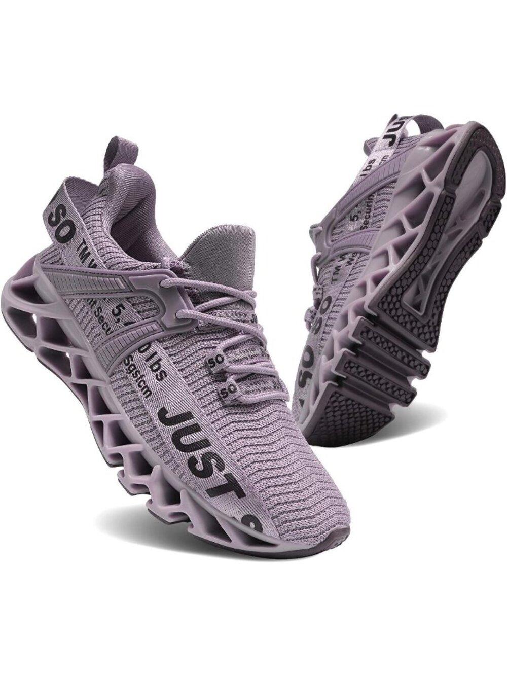 Women's Light Purple Mesh Comfortable  Non Slip Athletic Walking Blade Sneakers